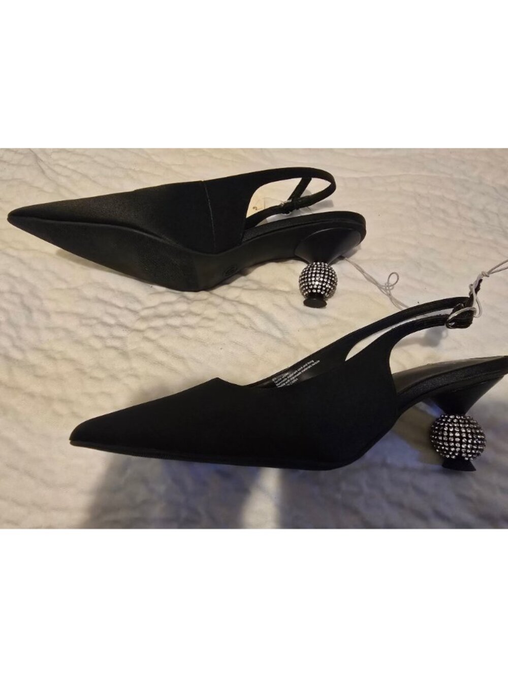 Women’s Simone Rhinestone Ball Heels - a New Day™ Black 9 - Picture 4 of 6